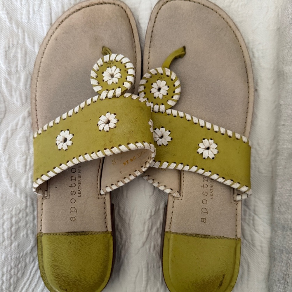 Apostrophe Chartreuse Sandals